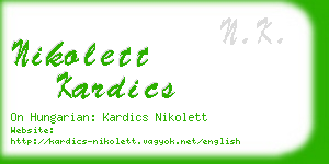 nikolett kardics business card